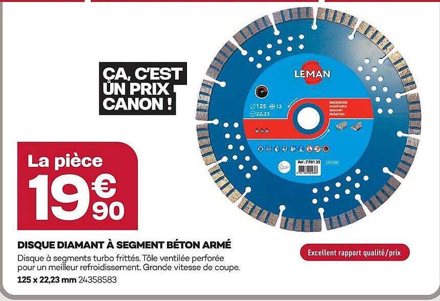 DISQUE DIAMANT À SEGMENT BÉTON ARMÉ