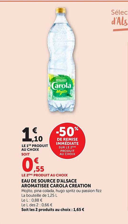 EAU DE SOURCE D'ALSACE AROMATISÉE CAROLA CRÉATION