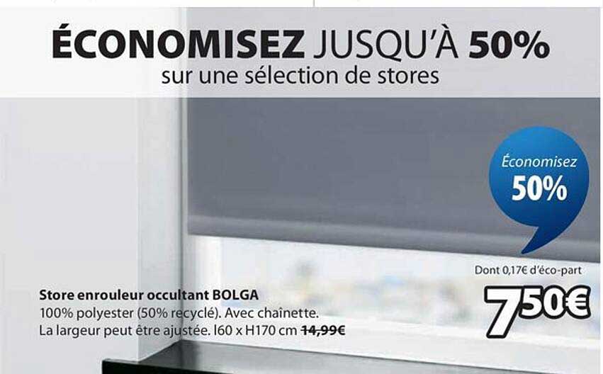 ÉCONOMISEZ JUSQU'À 50% sur une sélection de stores