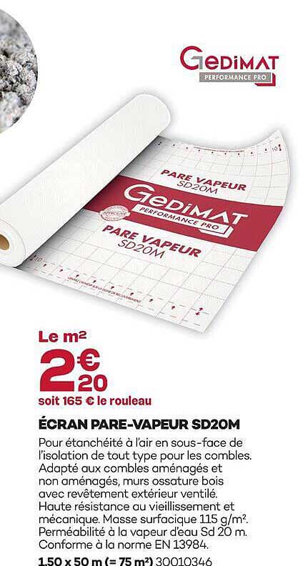ÉCRAN PARE-VAPEUR SD20M
