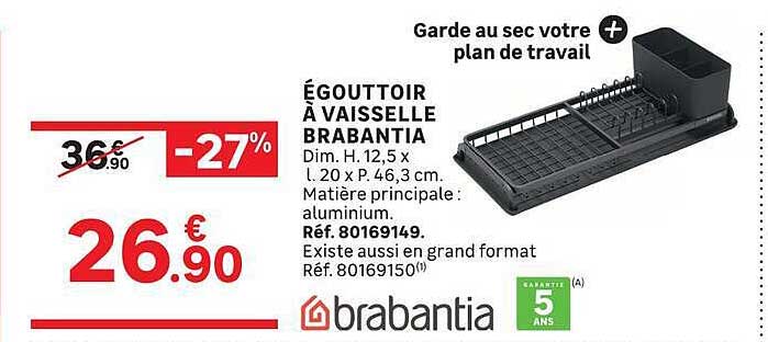 ÉGOUTTOIR À VAISSELLE BRABANTIA