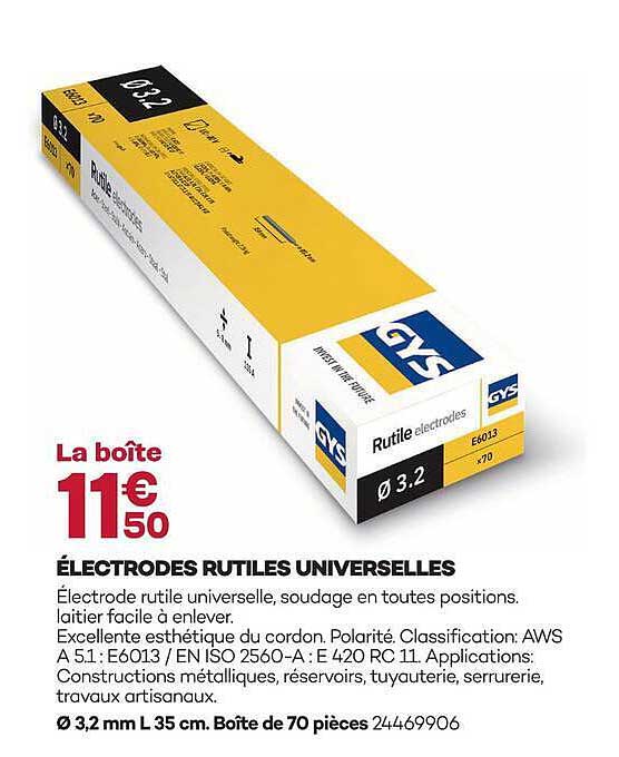 ÉLECTRODES RUTILLES UNIVERSELLES