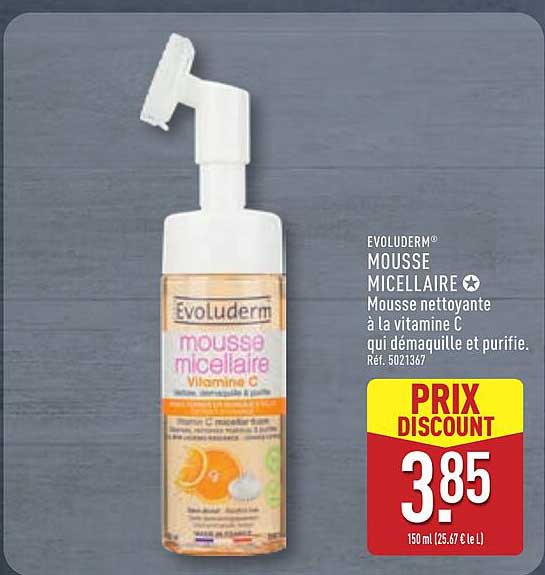 EVOLUDERM® MOUSSE MICELLAIRE ⭐ Mousse nettoyante à la vitamine C qui démaquille et purifie.
