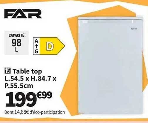 FAR Table top L.54.5 x H.84.7 x P.55.5cm