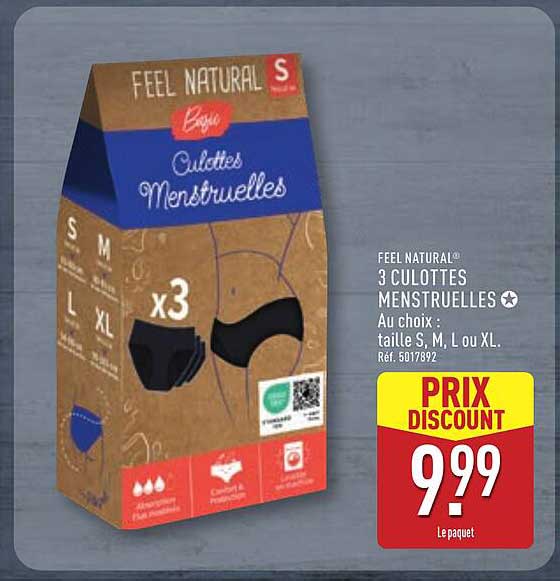 FEEL NATURAL® 3 CULOTTES MENSTRUELLES