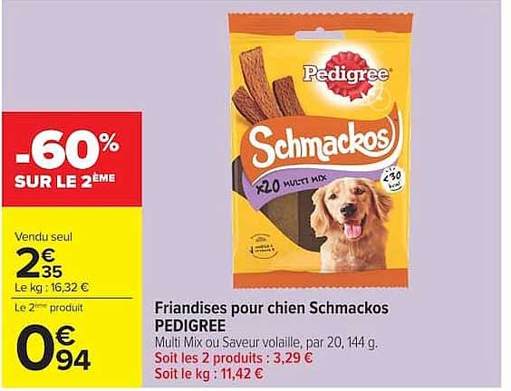 Friandises pour chien Schmackos PEDIGREE