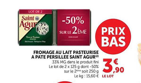 FROMAGE AU LAIT PASTEURISE A PATE PERSILLEE SAINT AGUR(2)