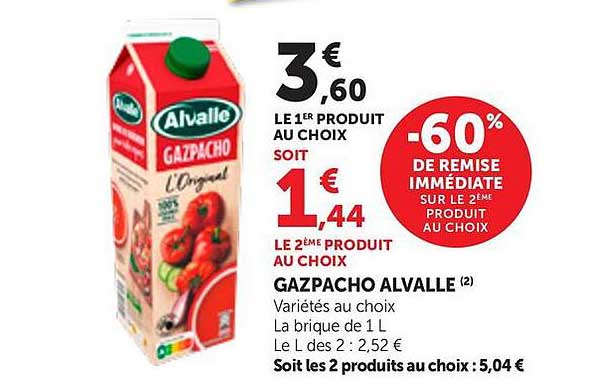 GAZPACHO ALVALLE Variétés au choix