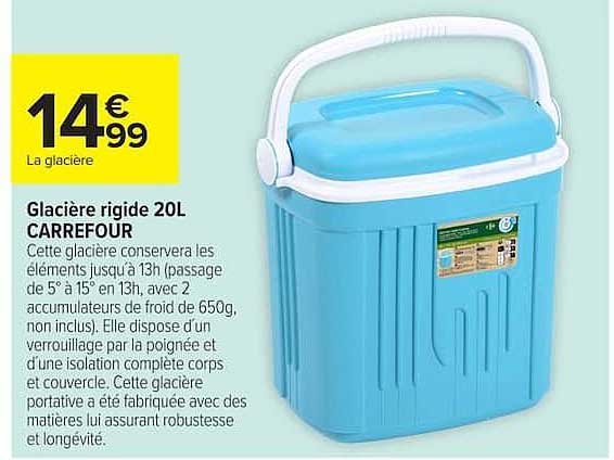 Glacière rigide 20L CARREFOUR