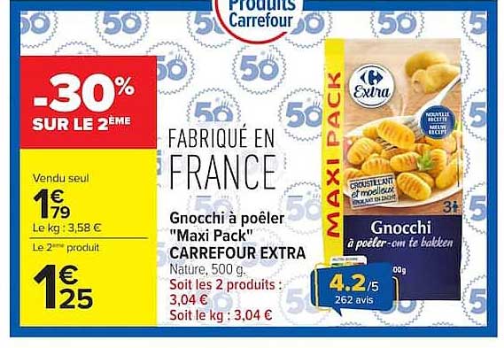 Gnocchi à poêler "Maxi Pack" CARREFOUR EXTRA