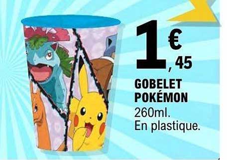 GOBELET POKÉMON 260ml. En plastique.