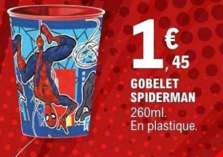 GOBELET SPIDERMAN 260ml. En plastique.