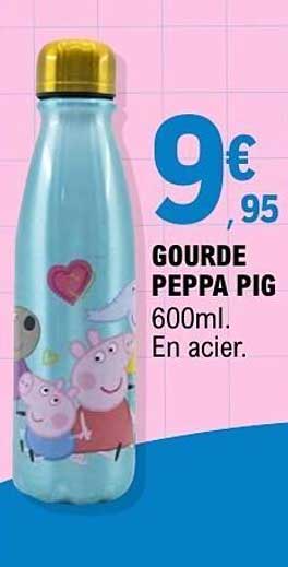 GOURDE PEPPA PIG 600ml. En acier.