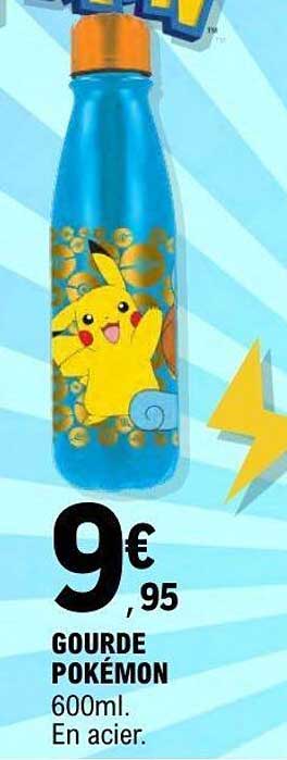 GOURDE POKEMON 600ml. En acier.
