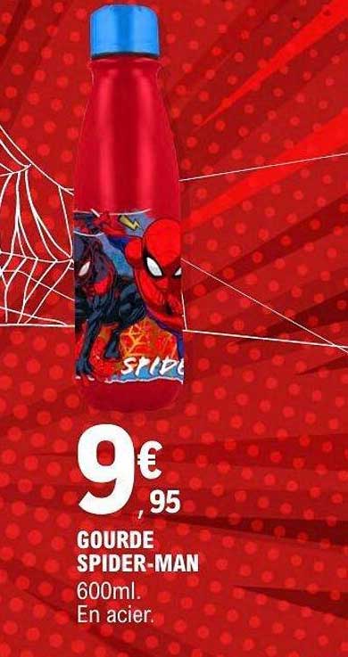 GOURDE SPIDER-MAN 600ml. En acier.