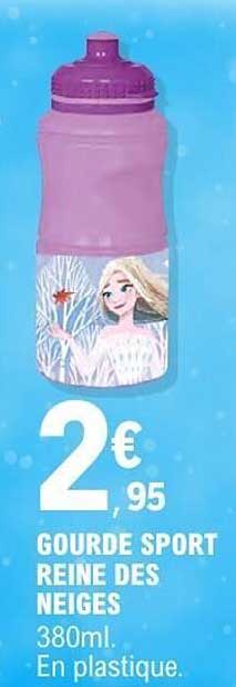 GOURDE SPORT REINE DES NEIGES 380ml. En plastique.