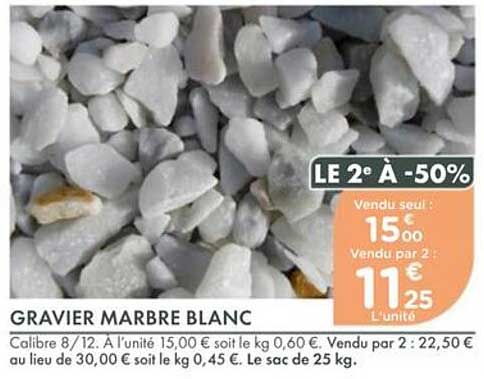 GRAVIER MARBRE BLANC