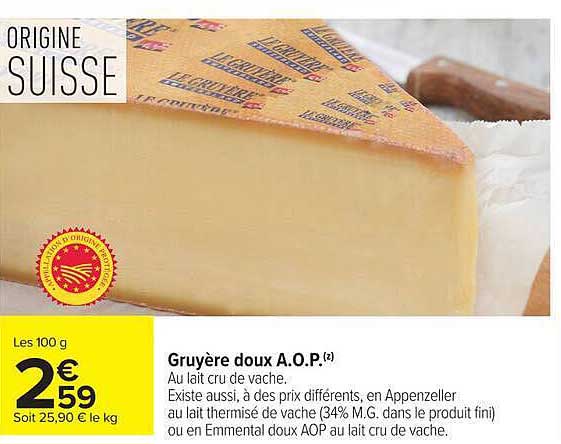 GRUYÈRE DOUX A.O.P.