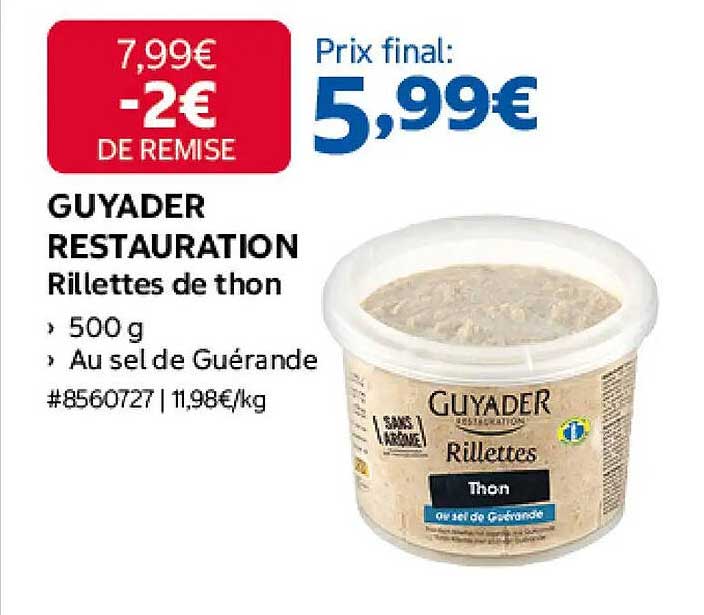 GUYADER RESTAURATION Rillettes de thon