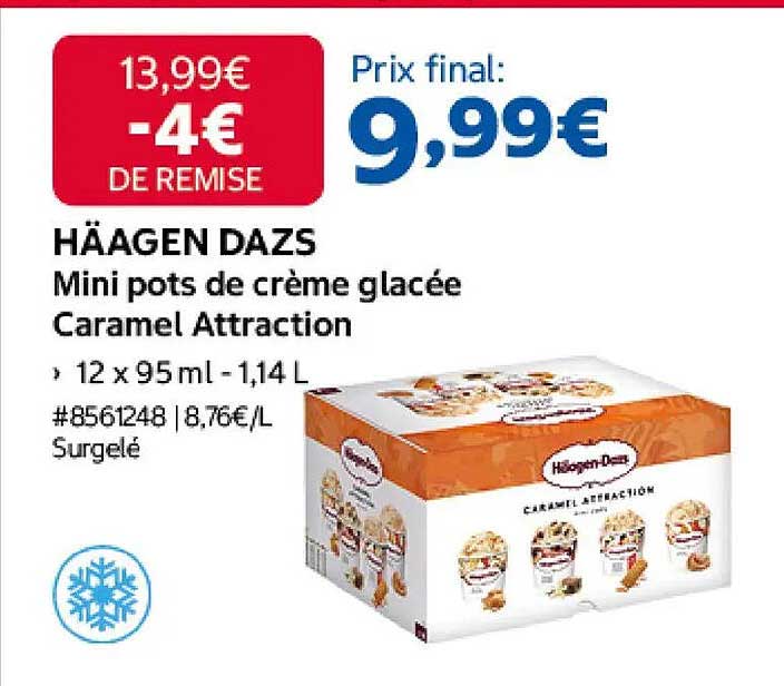 HÄAGEN DAZS Mini pots de crème glacée Caramel Attraction