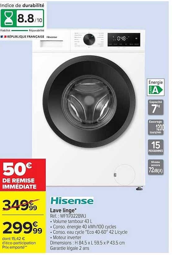 Hisense Lave linge*