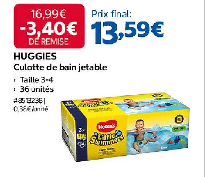 HUGGIES Culotte de bain jetable