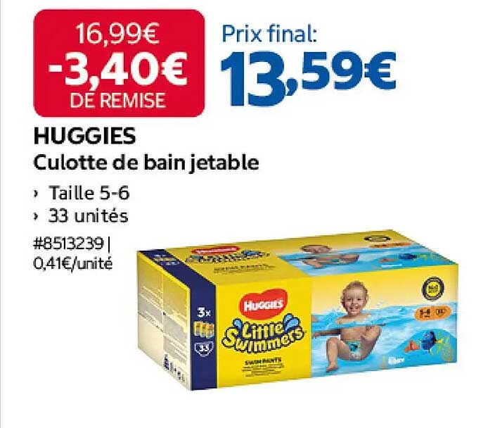 HUGGIES Culotte de bain jetable