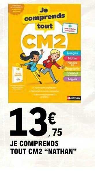 JE COMPRENDS TOUT CM2 “NATHAN”