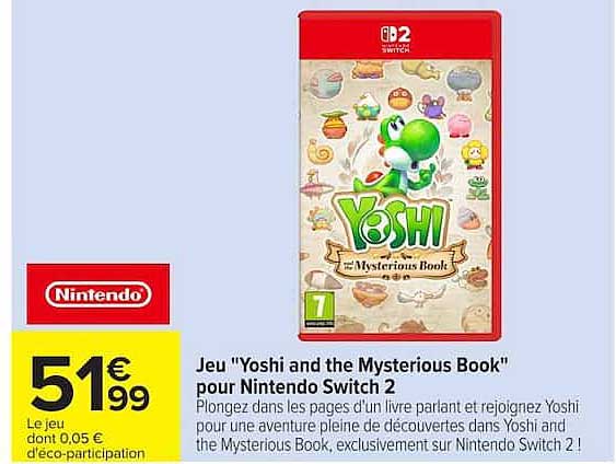 Jeu "Yoshi and the Mysterious Book" pour Nintendo Switch 2