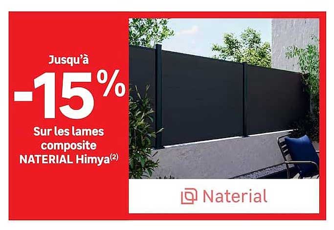 Jusqu’à -15% Sur les lames composite NATERIAL Himya(2)