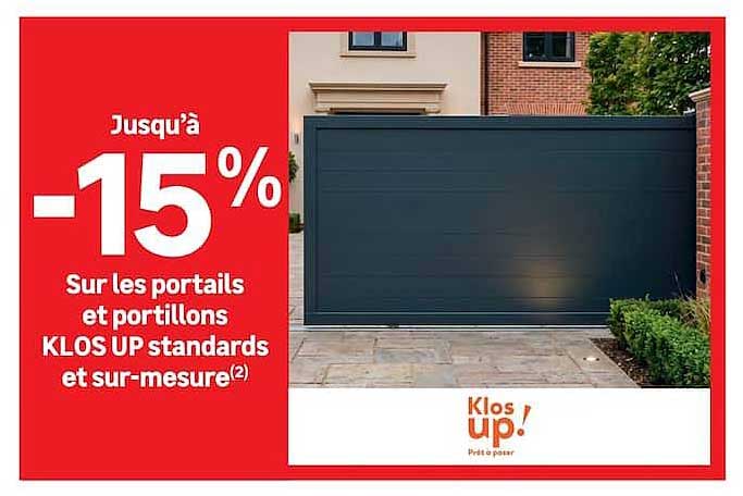 Jusqu’à -15% sur les portails et portillons KLOS UP standards et sur-mesure