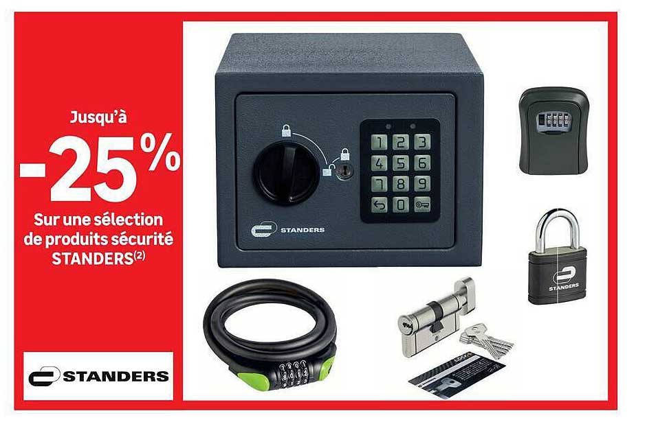 Jusqu'à -25% sur une sélection de produits sécurité STANDERS