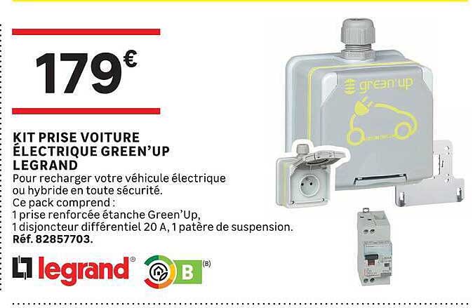 KIT PRISE VOITURE ÉLECTRIQUE GREEN’UP LEGRAND