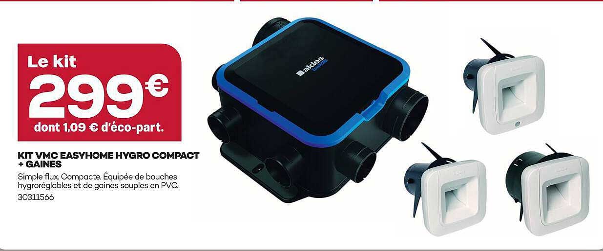 KIT VMC EASYHOME HYGRO COMPACT + GAINES
