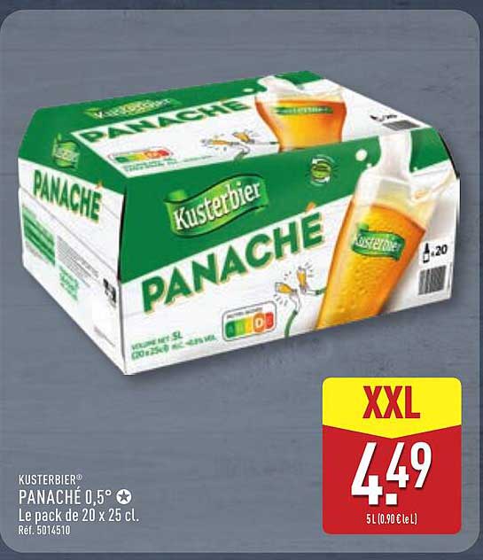 KUSTERBIER® PANACHÉ 0,5° Le pack de 20 x 25 cl.