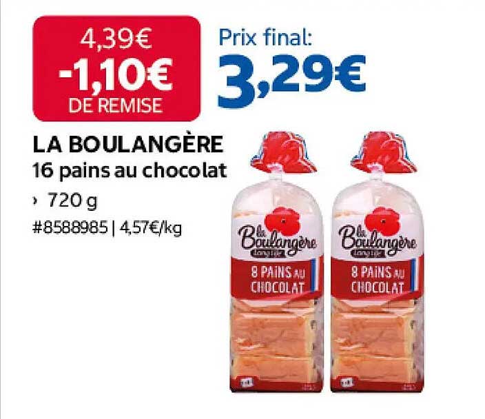 LA BOULANGÈRE 16 pains au chocolat