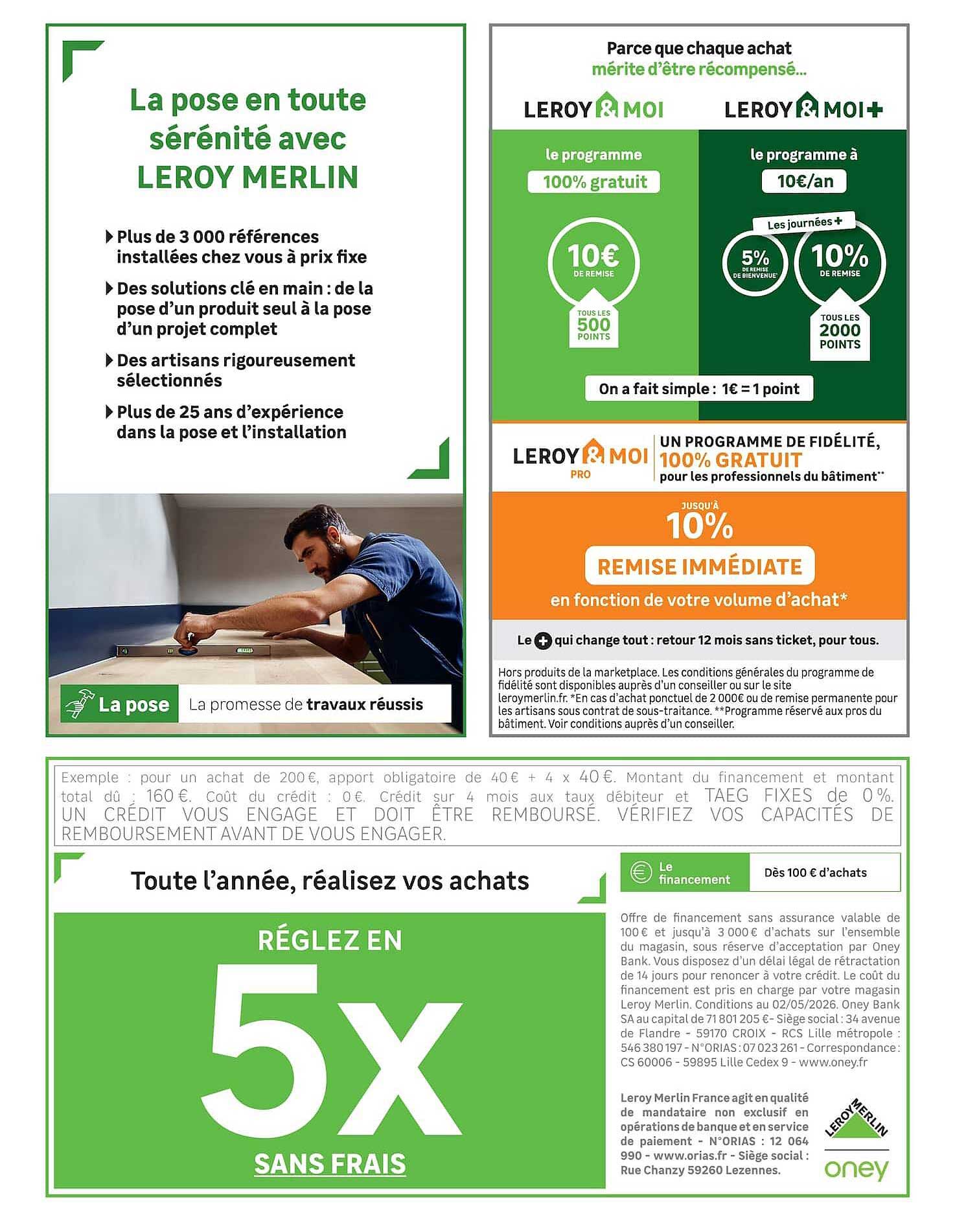 La pose en toute sérénité avec LEROY MERLIN