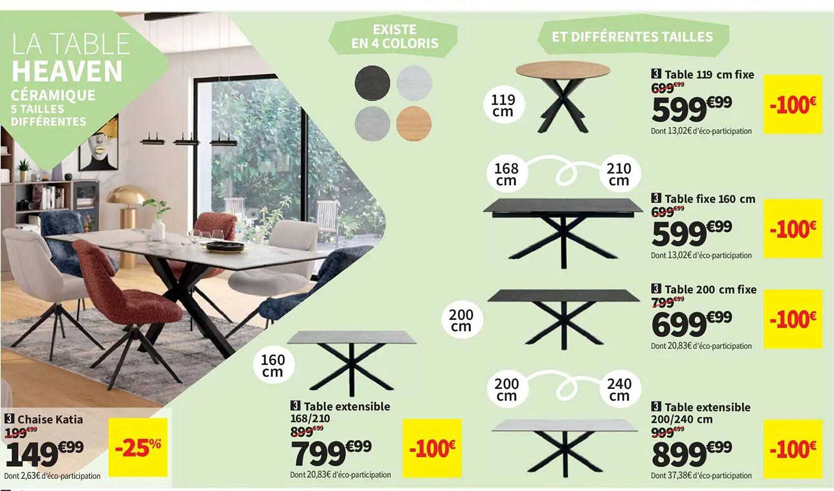 LA TABLE HEAVEN CÉRAMIQUE 5 TAILLES DIFFÉRENTES