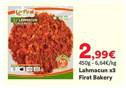 Lahmacun x3 Firat Bakery