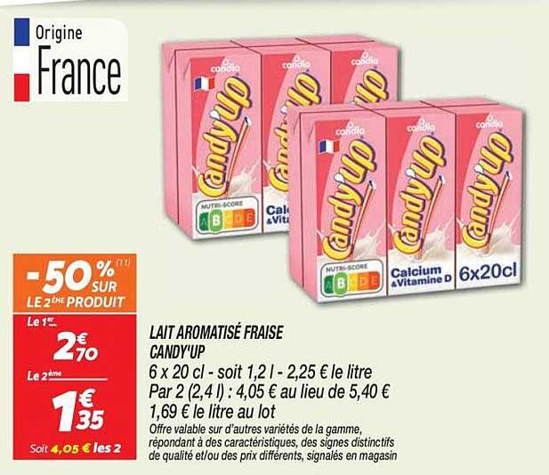 LAIT AROMATISÉ FRAISE CANDY'UP