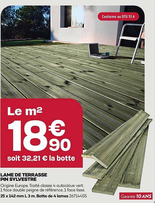 LAME DE TERRASSE PIN SYLVESTRE
