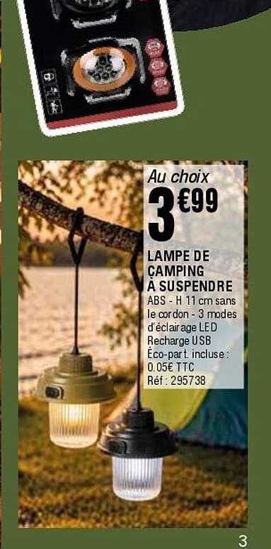 LAMPE DE CAMPING A SUSPENDRE