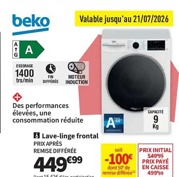 Lave-linge frontal