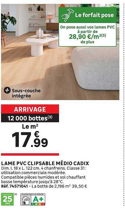 Le forfait pose