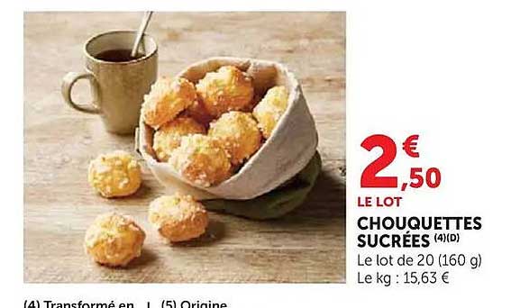 LE LOT CHOUQUETTES SUCRÉES