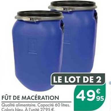 LE LOT DE 2 FÛT DE MACÉRATION