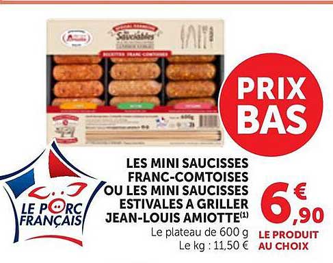 LES MINI SAUCISSES FRANC-COMTOISES OU LES MINI SAUCISSES ESTIVALES A GRILLER JEAN-LOUIS AMIOTTE¹
