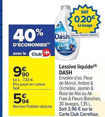 Lessive liquide DASH