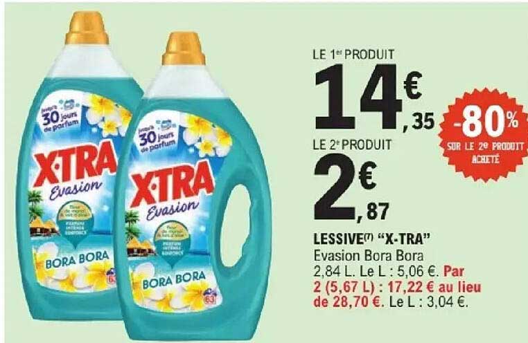 LESSIVE(*) "X-TRA" Evasion Bora Bora