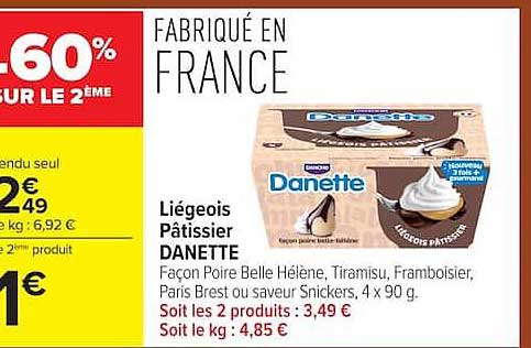 Liégeois Pâtissier DANETTE